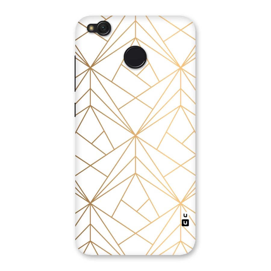 White Golden Zig Zag Back Case for Redmi 4