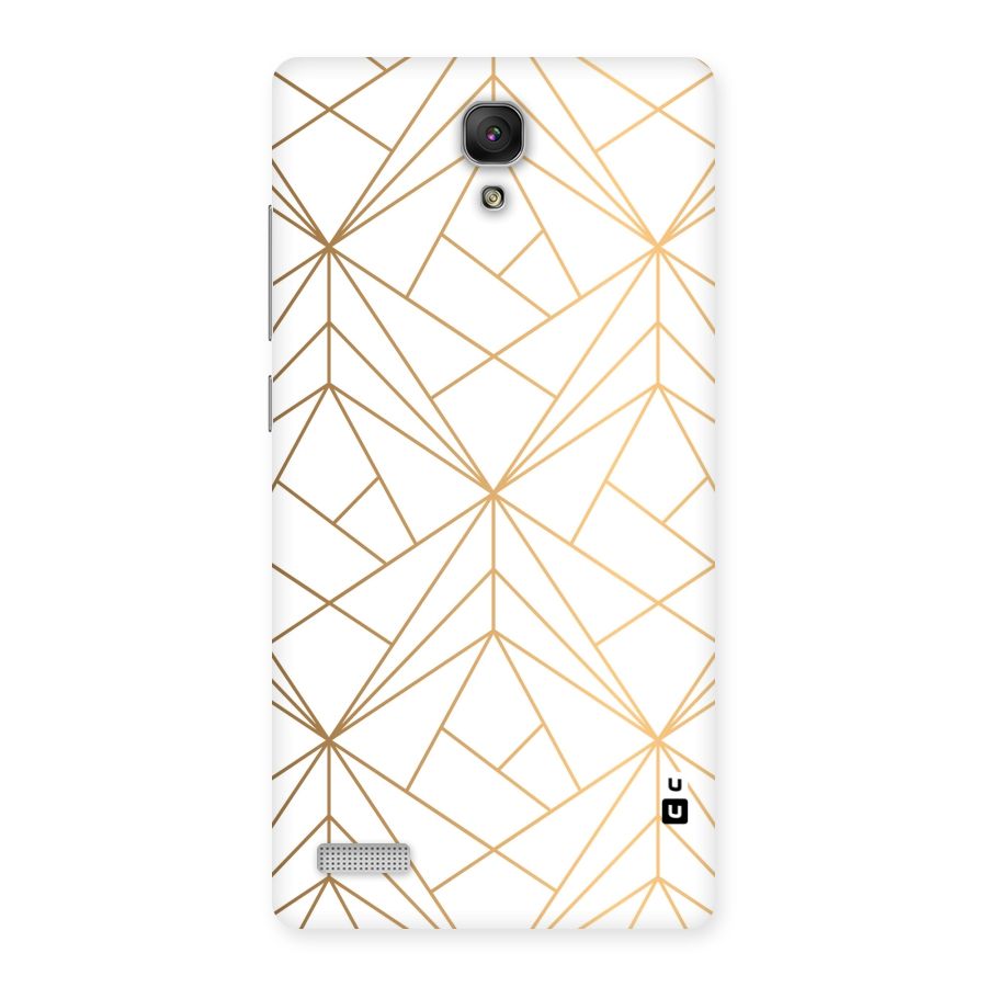 White Golden Zig Zag Back Case for Redmi Note