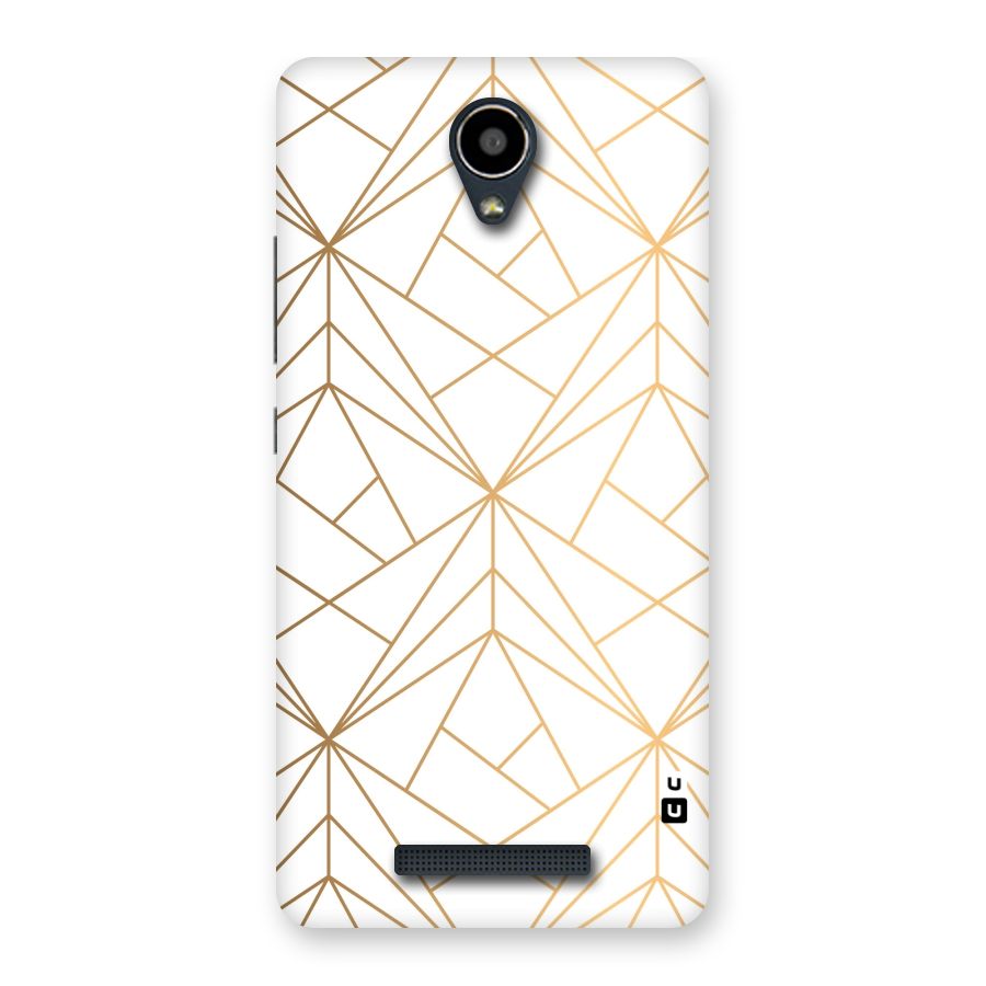 White Golden Zig Zag Back Case for Redmi Note 2