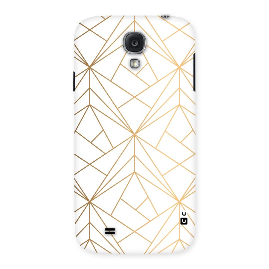 White Golden Zig Zag Back Case for Samsung Galaxy S4