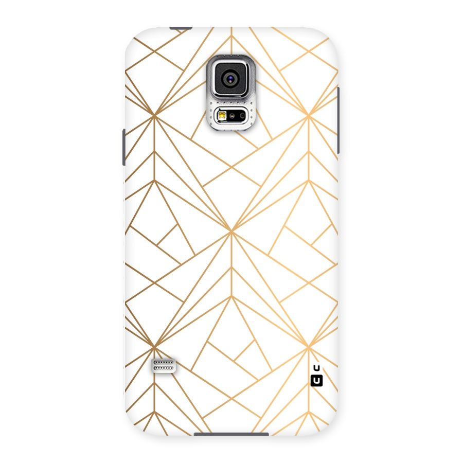 White Golden Zig Zag Back Case for Samsung Galaxy S5
