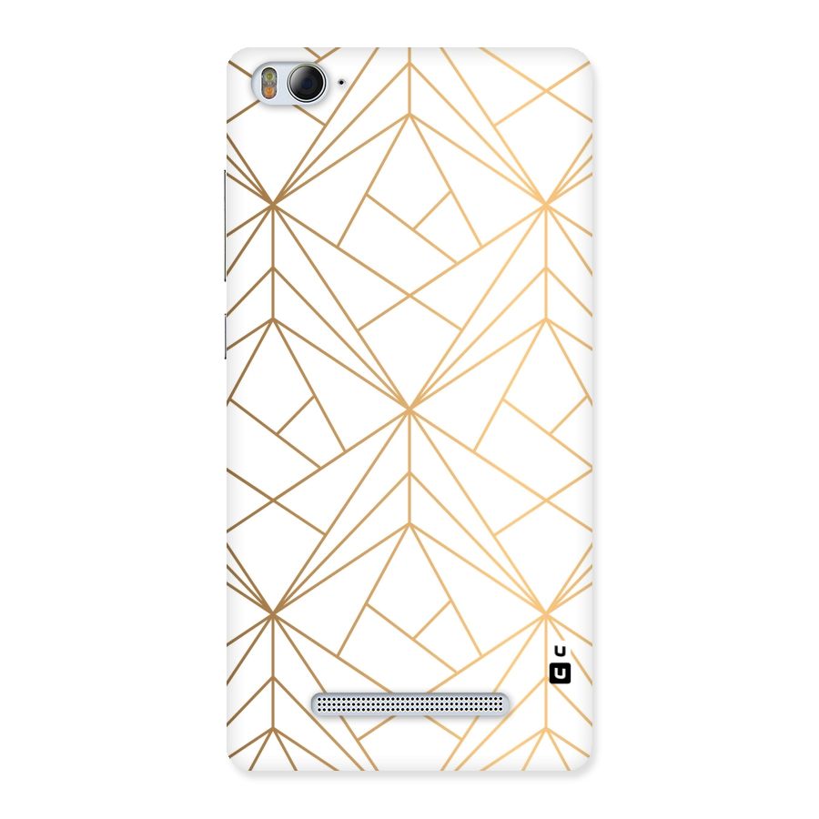 White Golden Zig Zag Back Case for Xiaomi Mi4i