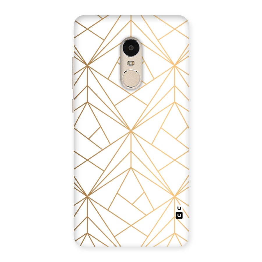 White Golden Zig Zag Back Case for Xiaomi Redmi Note 4
