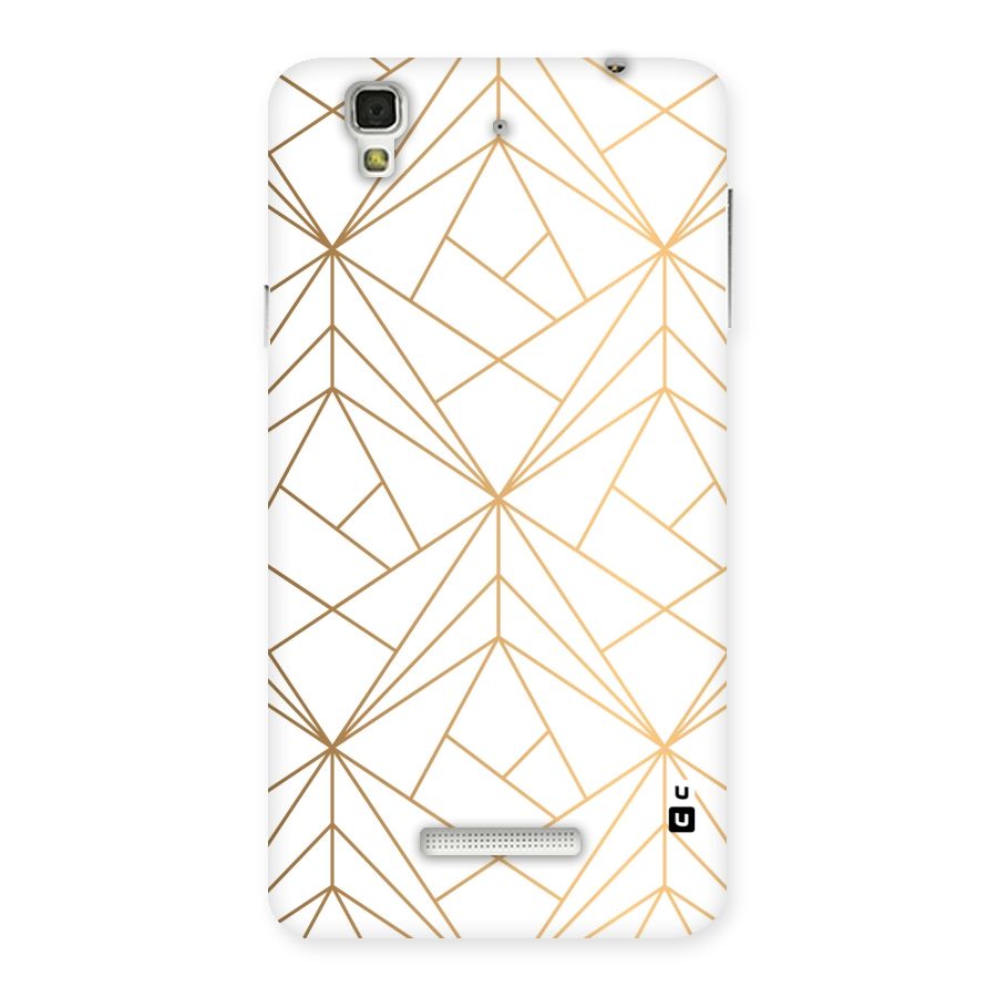White Golden Zig Zag Back Case for Yu Yureka