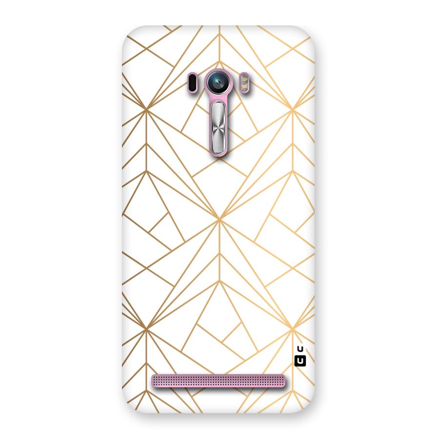 White Golden Zig Zag Back Case for Zenfone Selfie