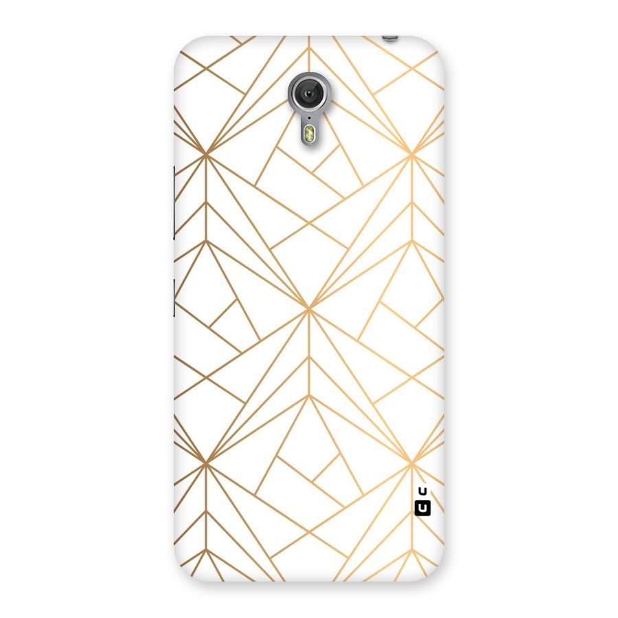 White Golden Zig Zag Back Case for Zuk Z1