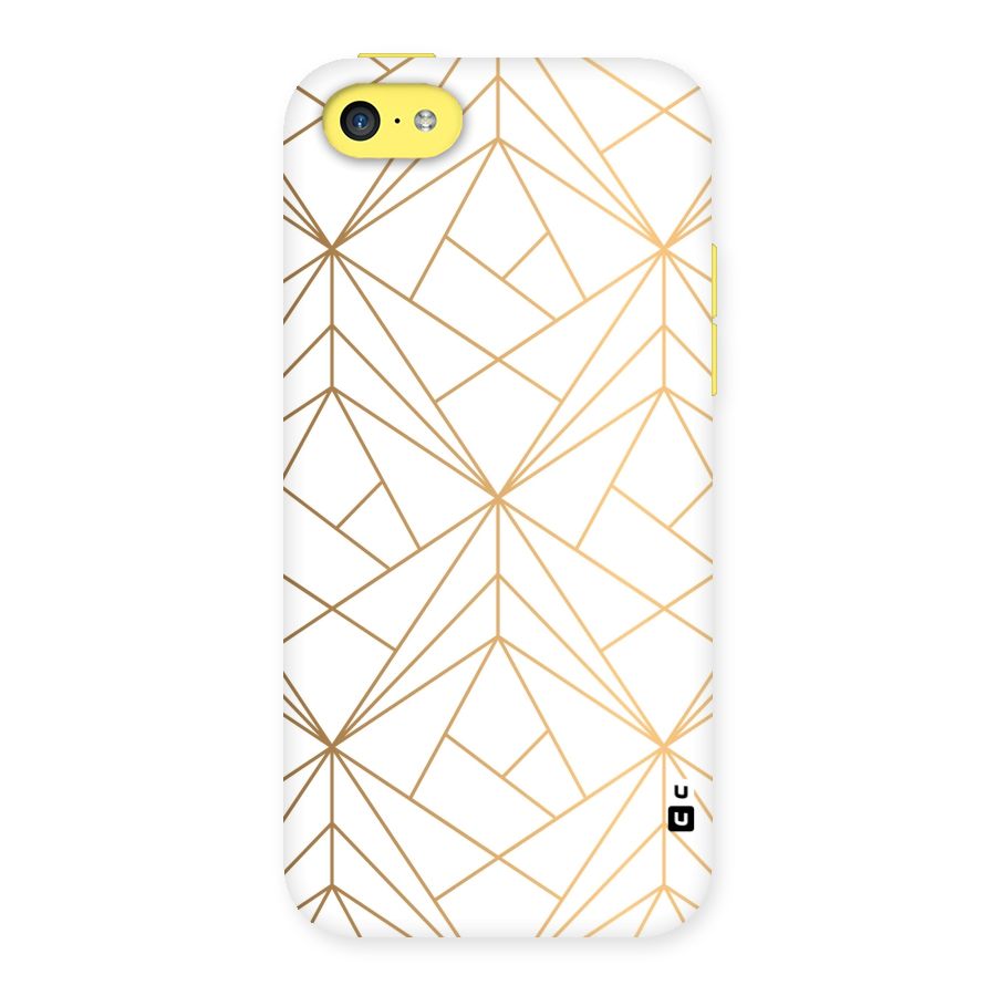 White Golden Zig Zag Back Case for iPhone 5C