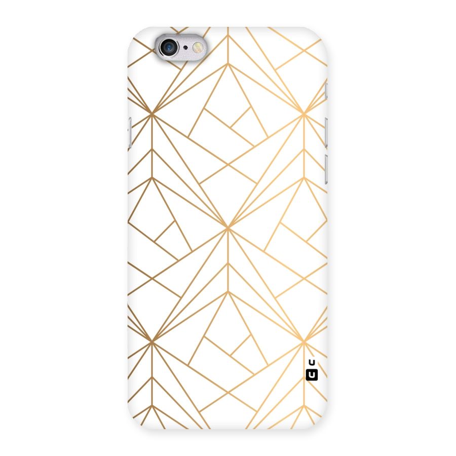 White Golden Zig Zag Back Case for iPhone 6 6S