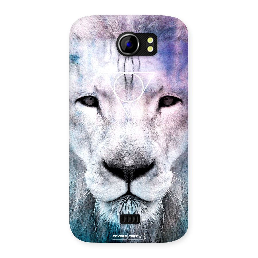 White Lion Back Case for Micromax Canvas 2 A110