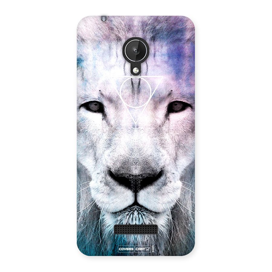 White Lion Back Case for Micromax Canvas Spark Q380