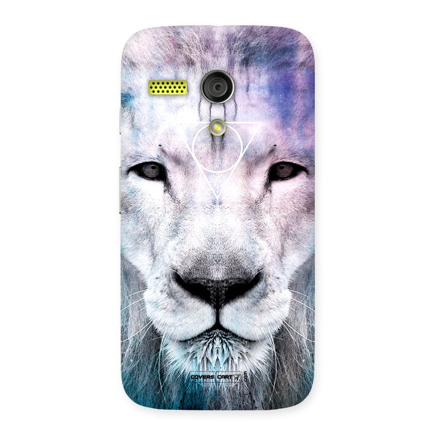 White Lion Back Case for Moto G