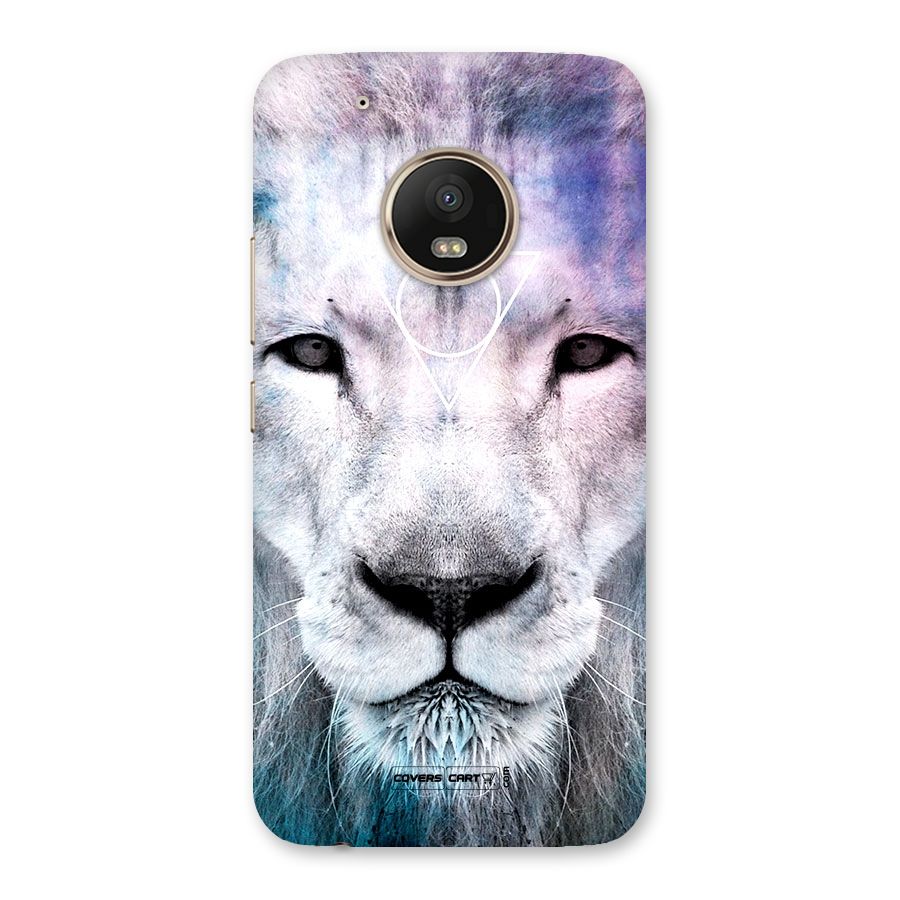 White Lion Back Case for Moto G5 Plus