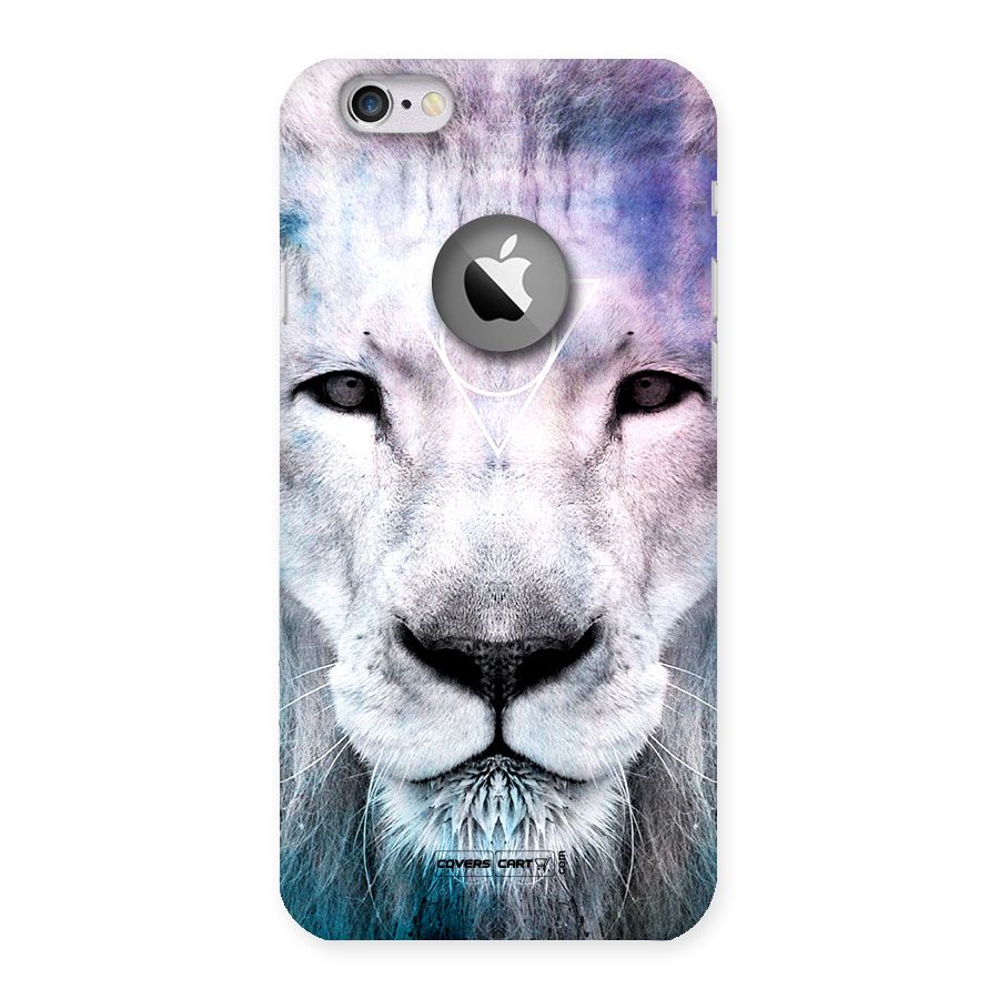 White Lion Back Case for iPhone 6 Logo Cut
