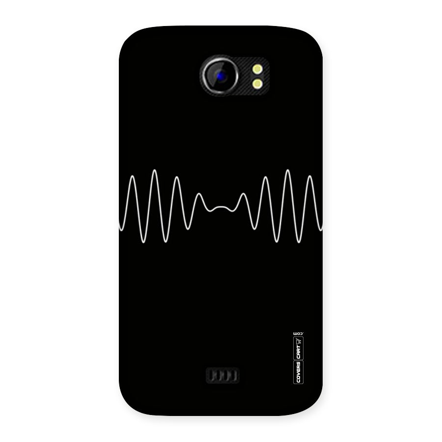 White Minimal Thread Back Case for Micromax Canvas 2 A110