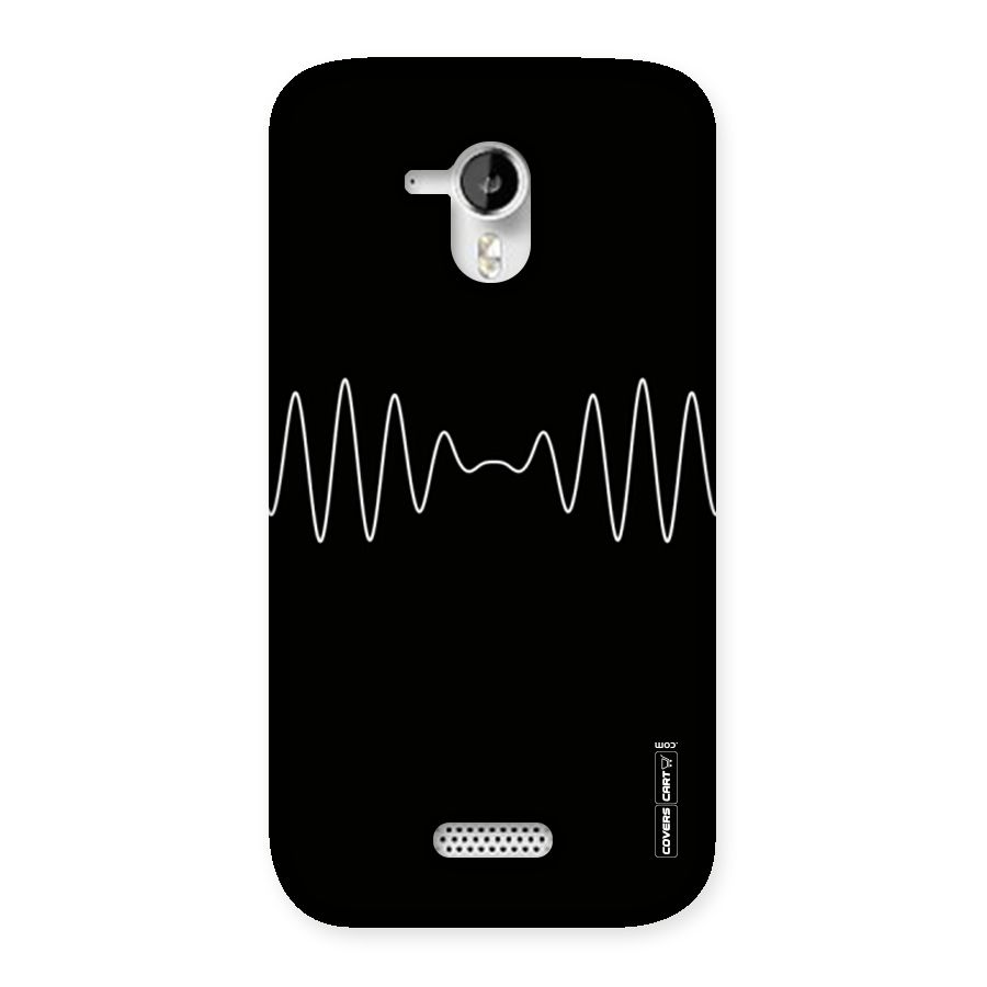 White Minimal Thread Back Case for Micromax Canvas HD A116
