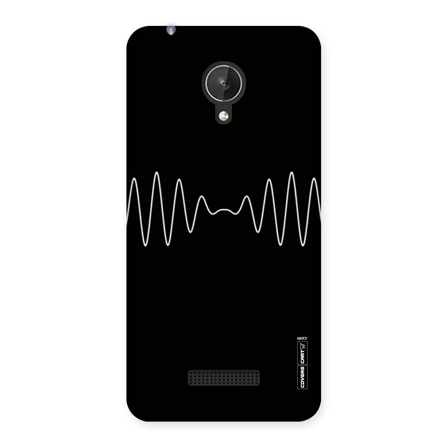 White Minimal Thread Back Case for Micromax Canvas Spark Q380