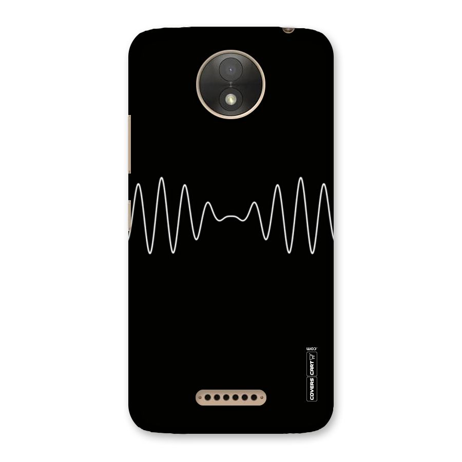 White Minimal Thread Back Case for Moto C Plus