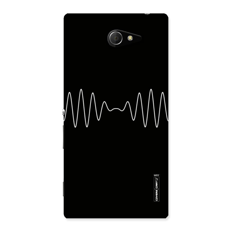White Minimal Thread Back Case for Sony Xperia M2