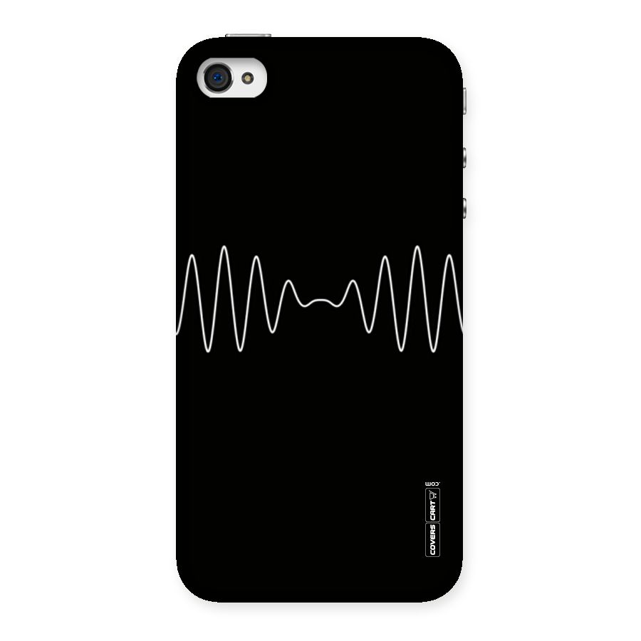 White Minimal Thread Back Case for iPhone 4 4s