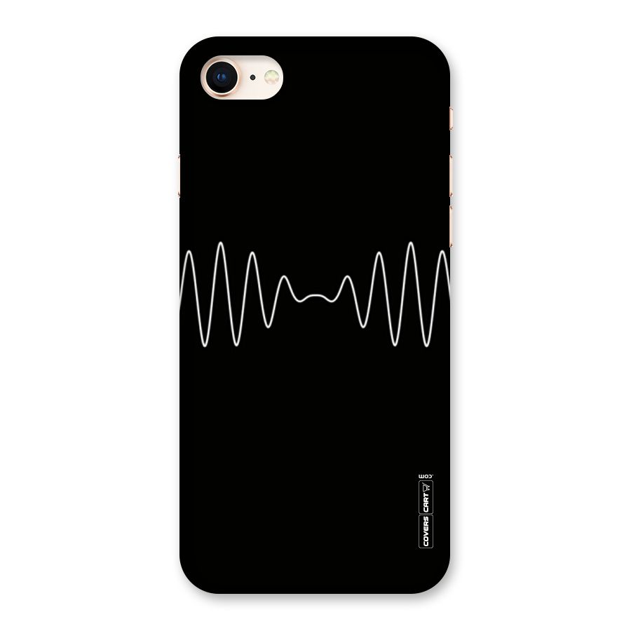 White Minimal Thread Back Case for iPhone 8