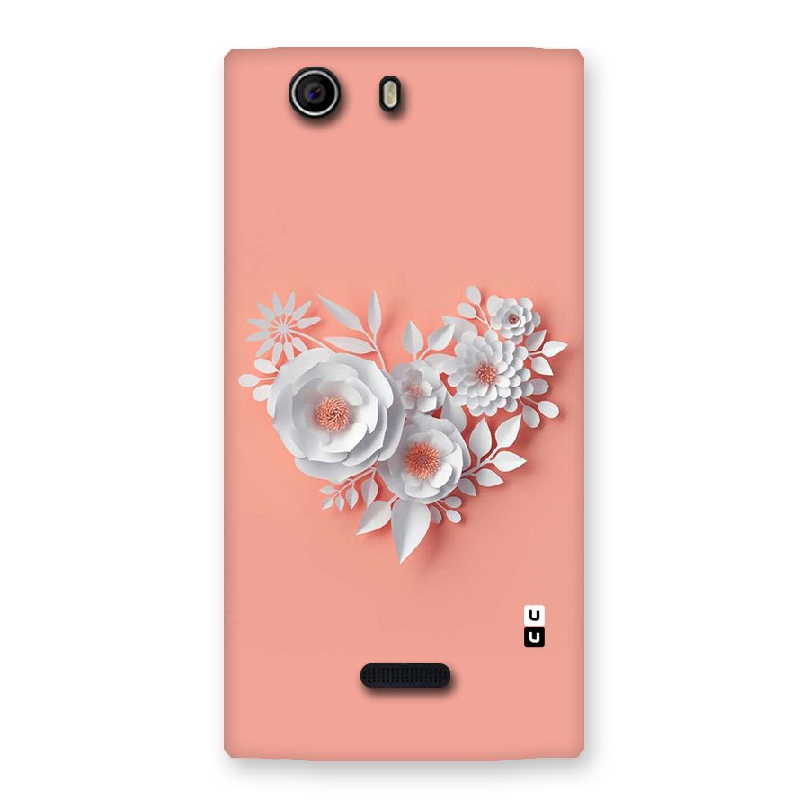 White Paper Flower Back Case for Canvas Nitro 2 E311