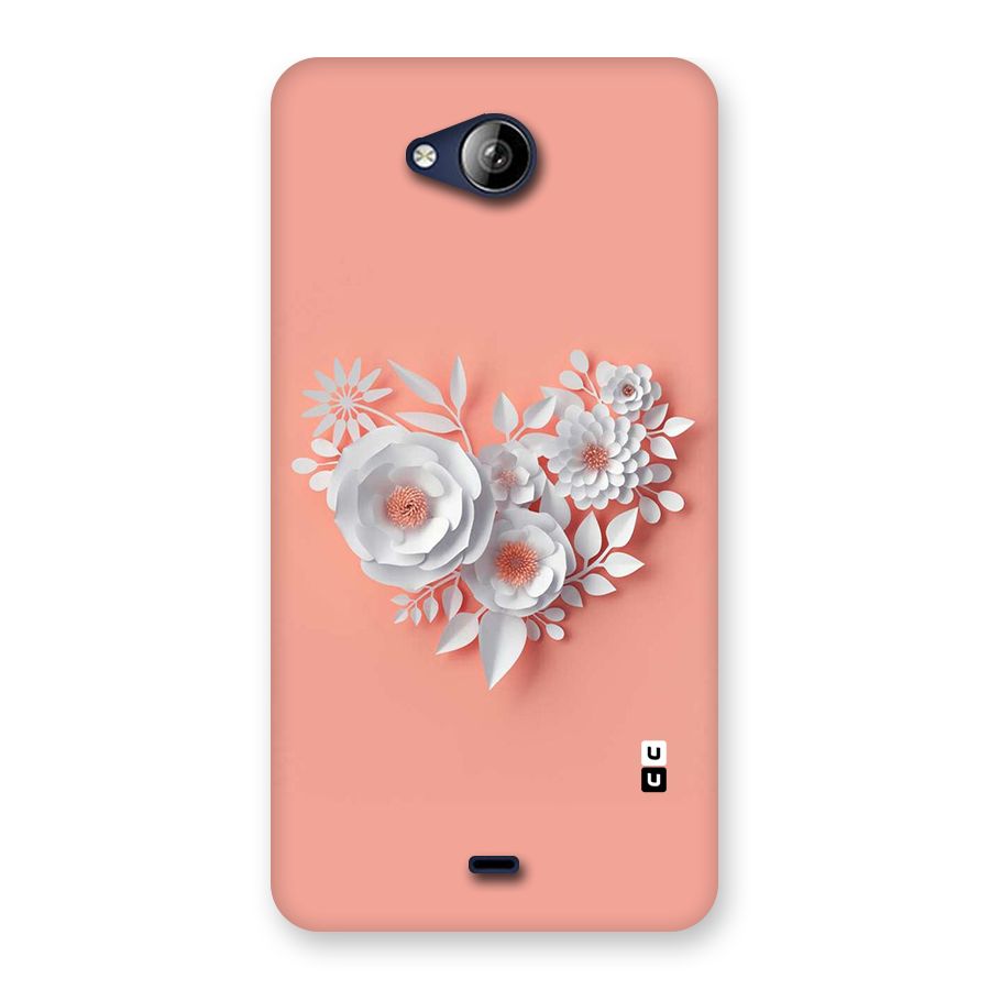 White Paper Flower Back Case for Canvas Play Q355