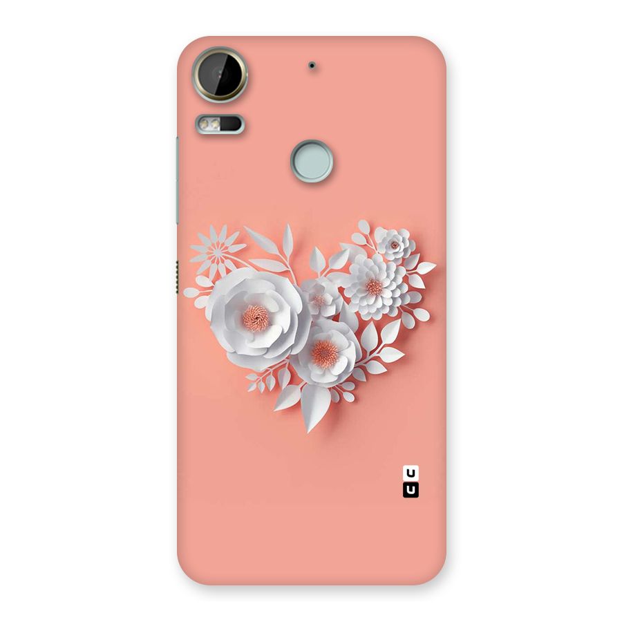 White Paper Flower Back Case for Desire 10 Pro