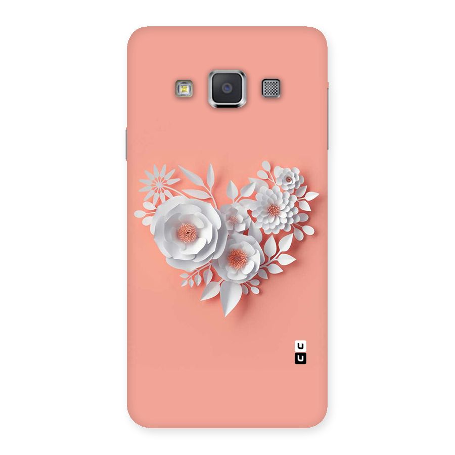 White Paper Flower Back Case for Galaxy A3