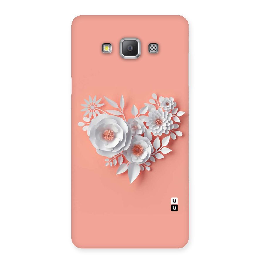 White Paper Flower Back Case for Galaxy A7