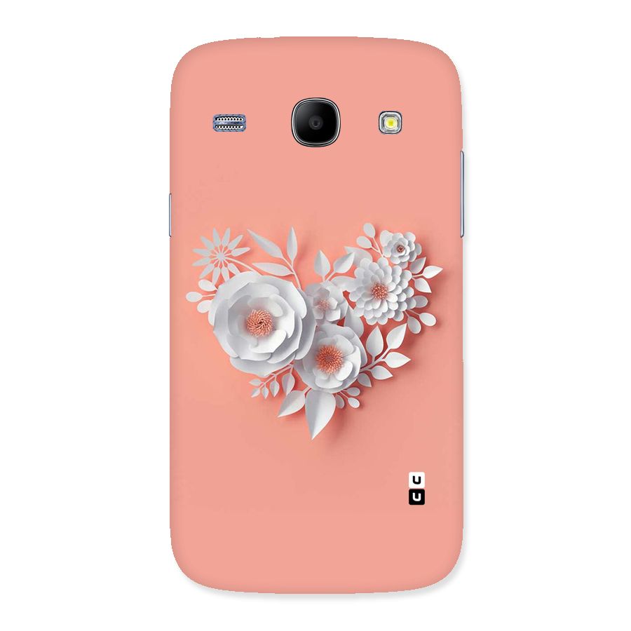 White Paper Flower Back Case for Galaxy Core