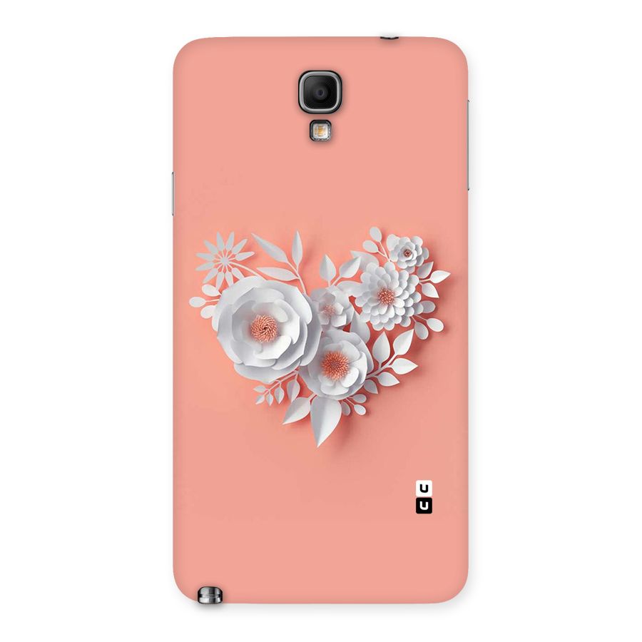 White Paper Flower Back Case for Galaxy Note 3 Neo