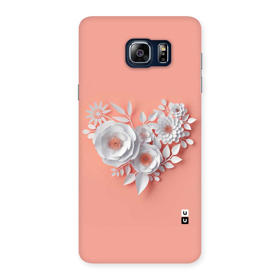 White Paper Flower Back Case for Galaxy Note 5