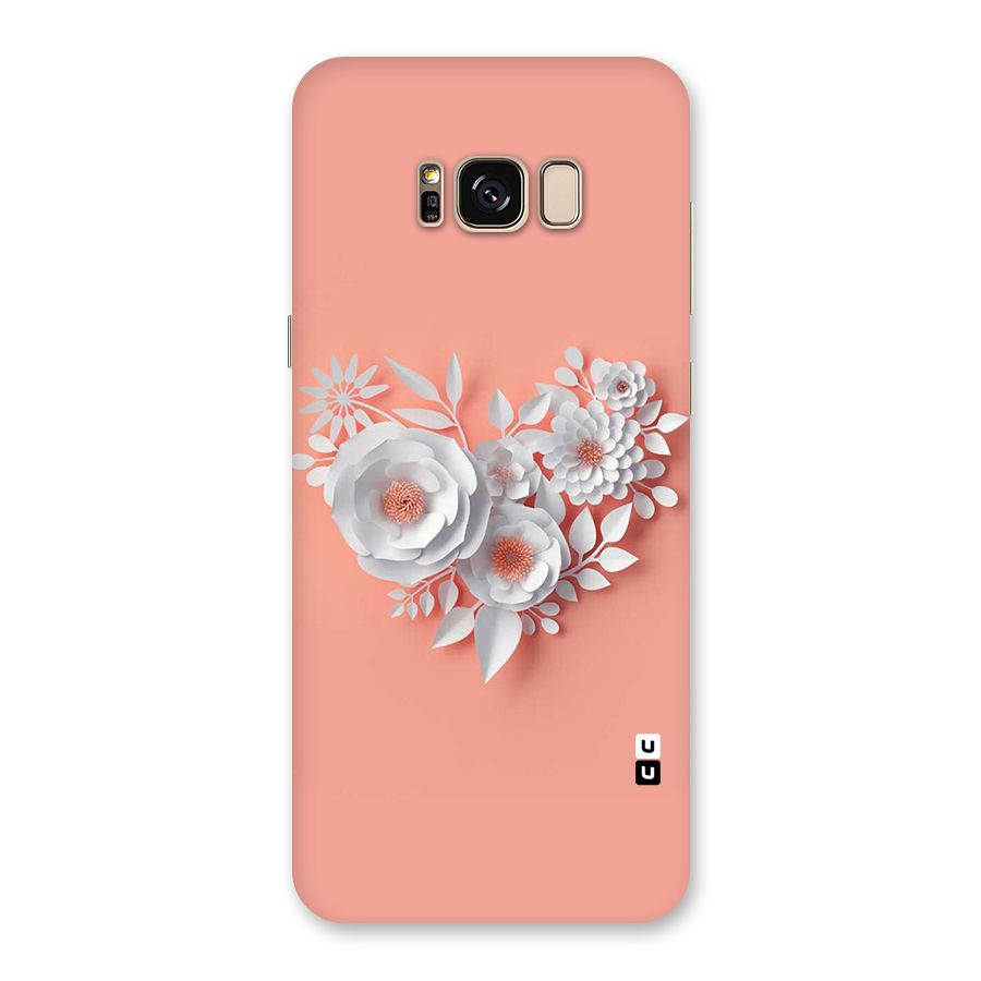 White Paper Flower Back Case for Galaxy S8 Plus