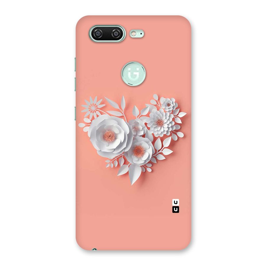 White Paper Flower Back Case for Gionee S10