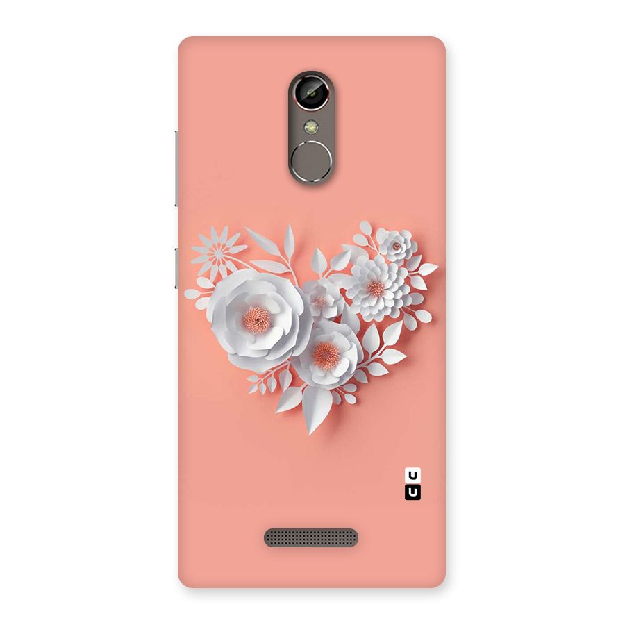 White Paper Flower Back Case for Gionee S6s