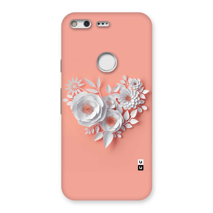 White Paper Flower Back Case for Google Pixel