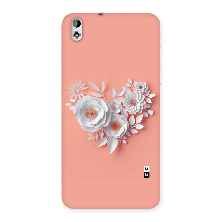 White Paper Flower Back Case for HTC Desire 816g