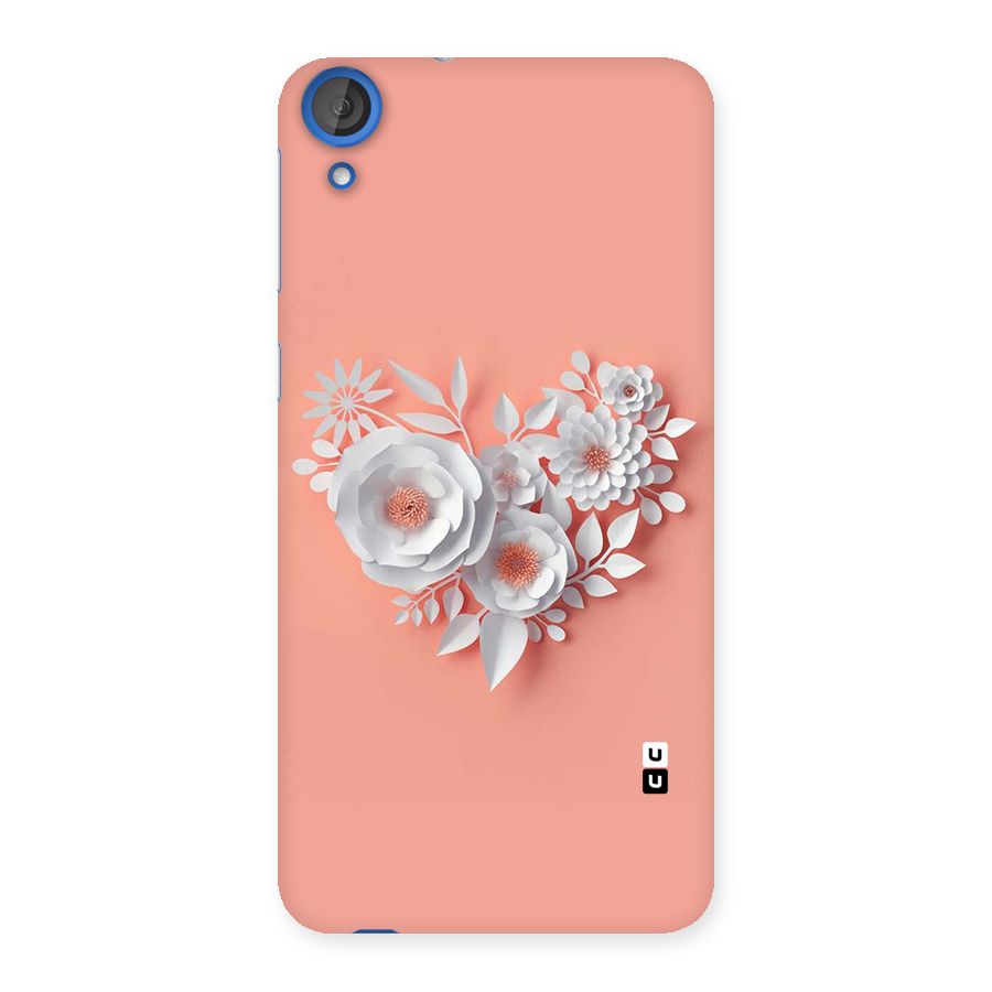 White Paper Flower Back Case for HTC Desire 820