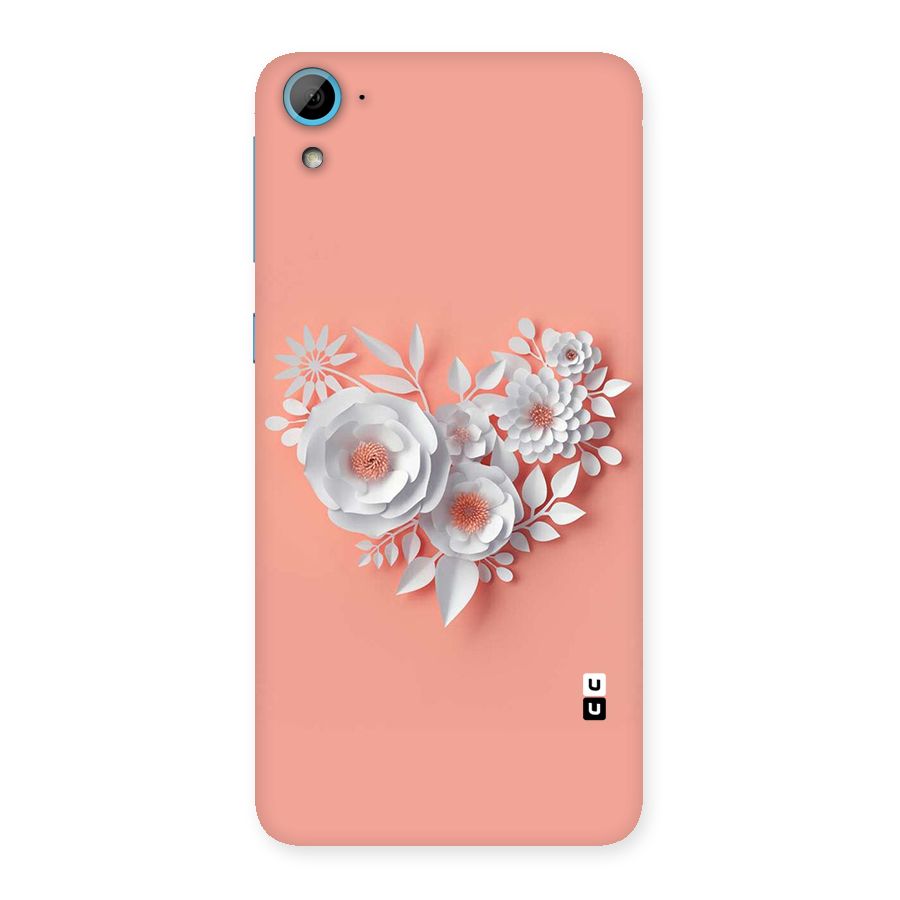 White Paper Flower Back Case for HTC Desire 826