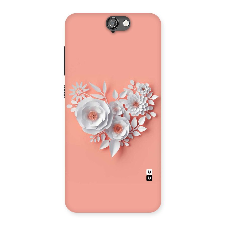 White Paper Flower Back Case for HTC One A9