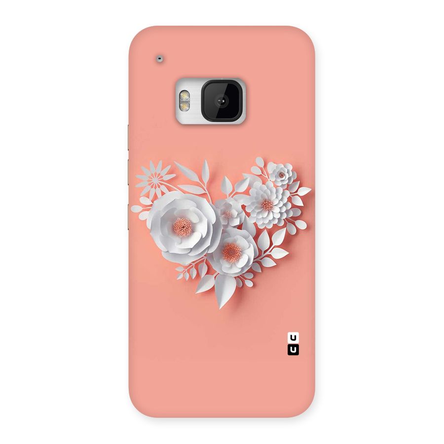 White Paper Flower Back Case for HTC One M9