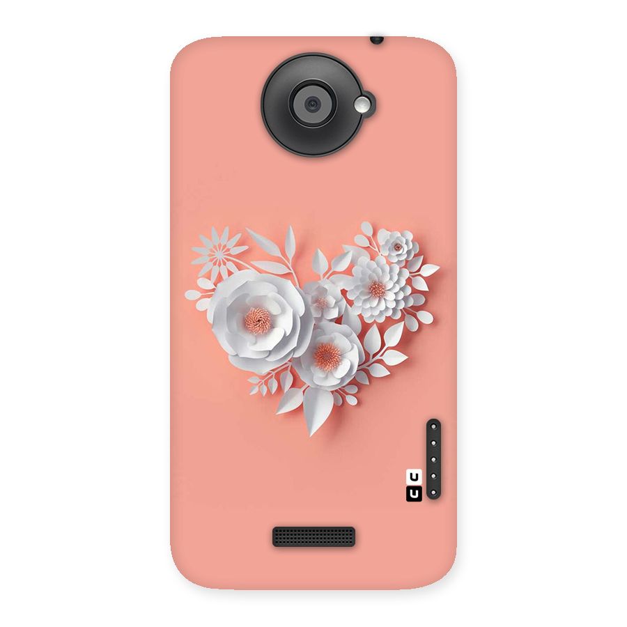 White Paper Flower Back Case for HTC One X