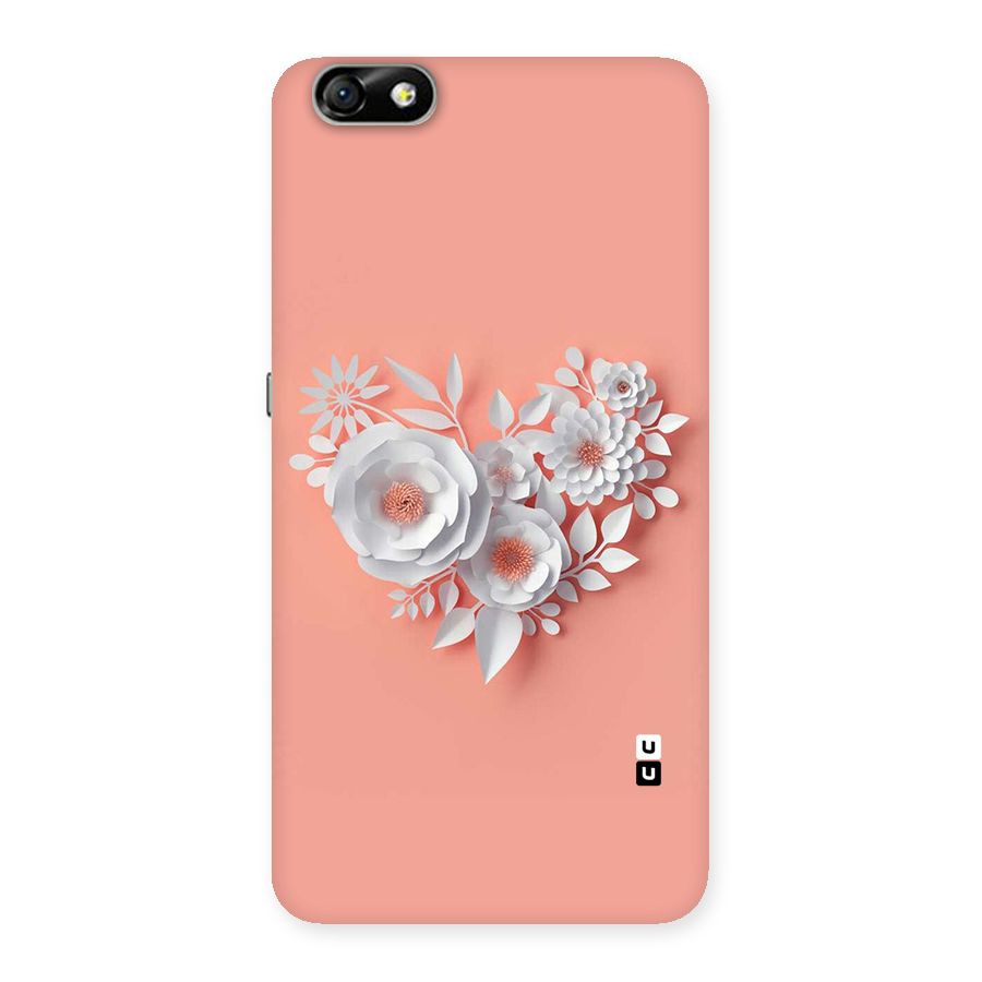 White Paper Flower Back Case for Honor 4X