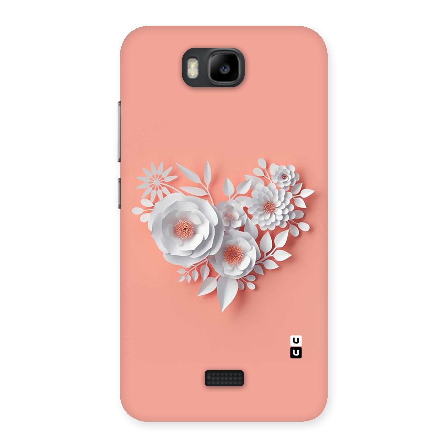 White Paper Flower Back Case for Honor Bee