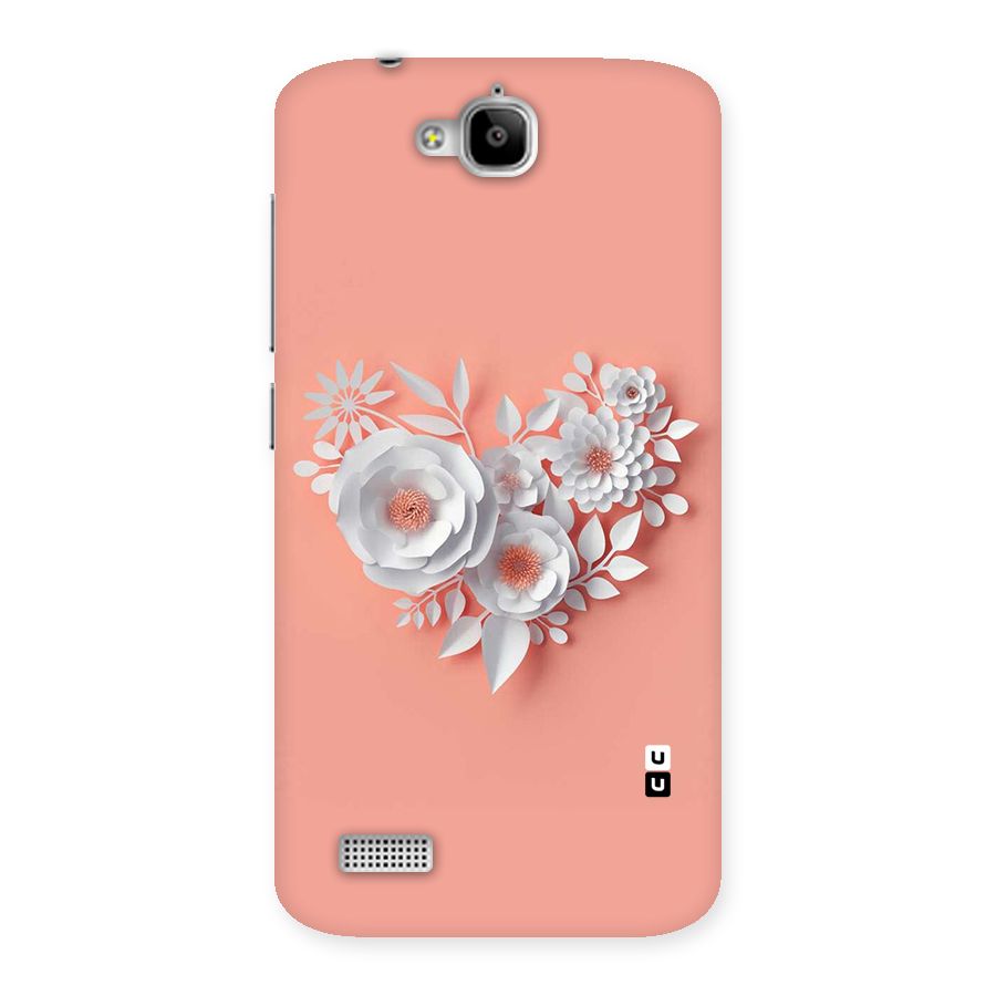 White Paper Flower Back Case for Honor Holly
