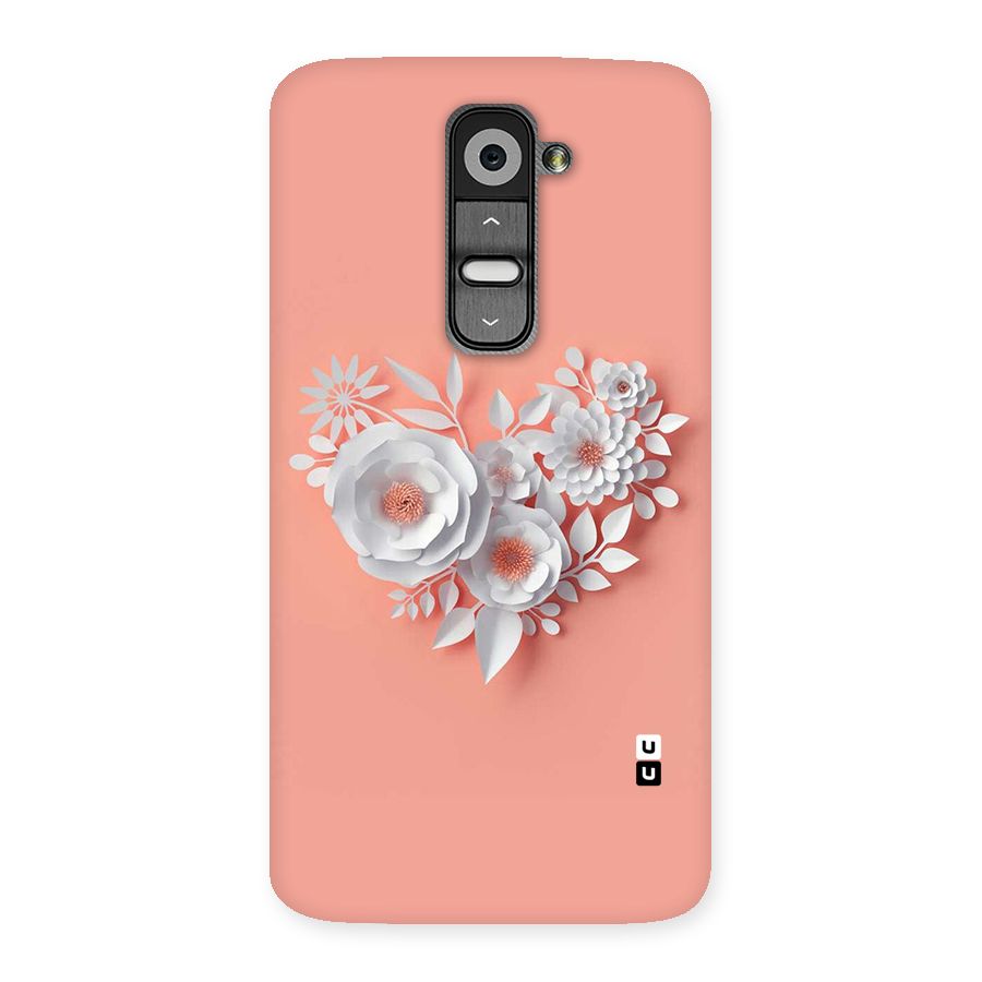 White Paper Flower Back Case for LG G2