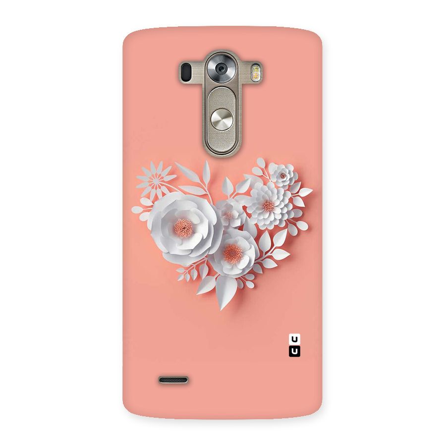 White Paper Flower Back Case for LG G3