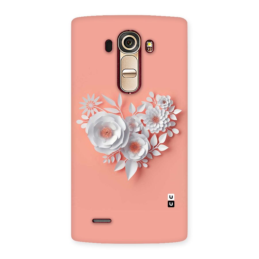 White Paper Flower Back Case for LG G4