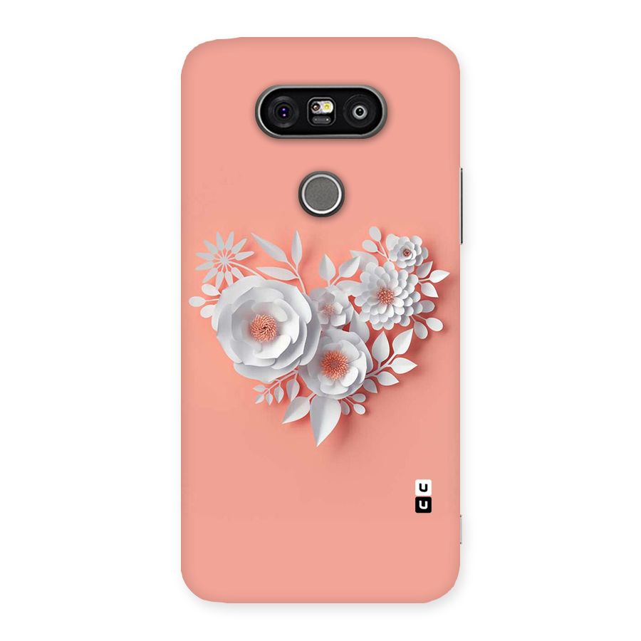 White Paper Flower Back Case for LG G5