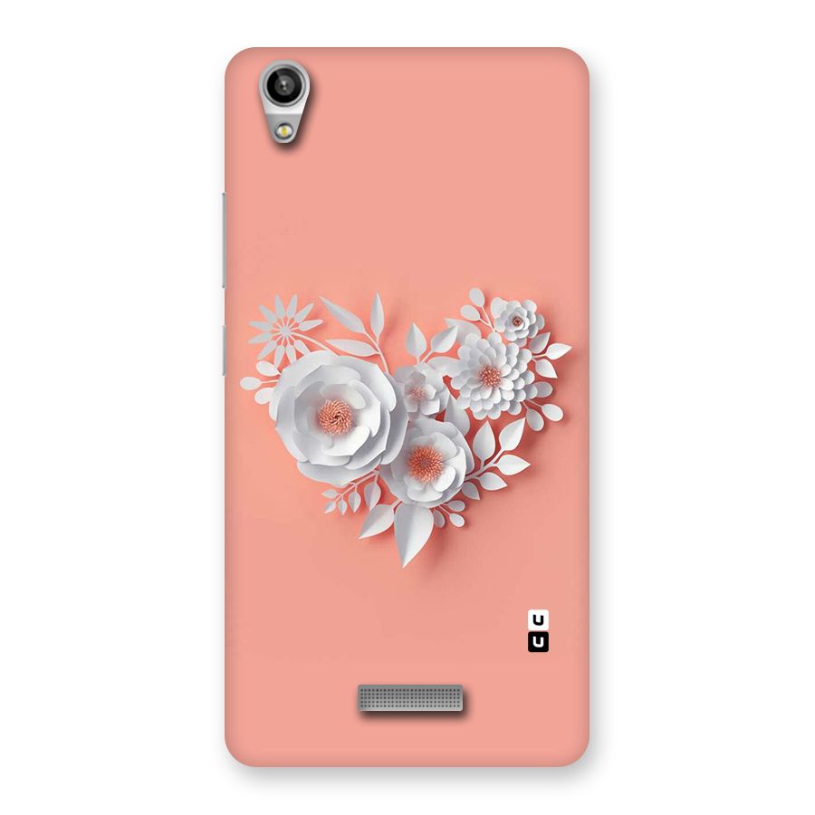 White Paper Flower Back Case for Lava-Pixel-V1